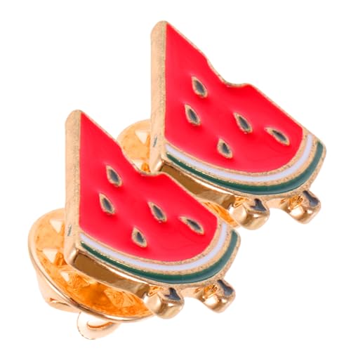 Abaodam 2 Stück Teiliges Wassermelonen Broschen Legierung Cartoon Anstecker für Partys Modisches Accessoire für Frauen Strapazierfähige Langlebige von Abaodam