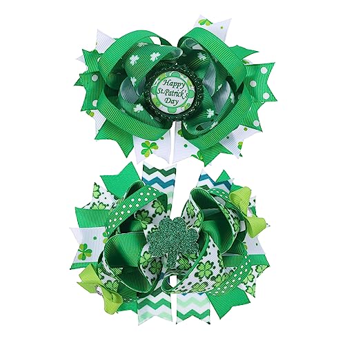 Abaodam 2 Stücke Saint Patricks Day Haarnadel Glück Bogen Clips Modische Haar Für Frauen Männer Kinder Party von Abaodam