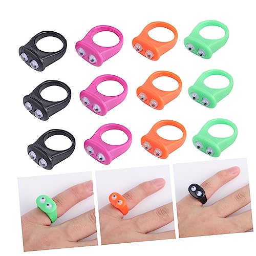 Abaodam 20 Stück Teiliges Kreative Finger Ringe aus Kunststoff für Halloween Witzige Party Requisiten für Indoor und Outdoor Feiern mit Lustigem Augendesign zur Unterhaltung von Abaodam
