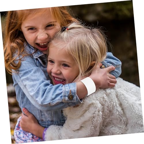 Abaodam 20 Stück Teiliges Weiße Blank Snap Armbänder aus Elastischem DIY Graffiti Klatscharmbänder für Einfache Anwendung als Geburtstagsgeschenk und Party Mitgebsel für Jungen und von Abaodam