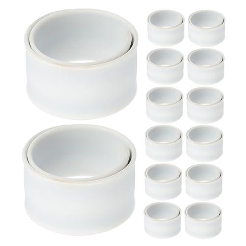 Abaodam 20 Stück Weiße DIY Slap Armbänder für Kreative Blanko-silikon-wristbands Hautfreundlich Vielseitig Bemalbar für Geburtstagsfeiern Halloween Schule und Bastelprojekte von Abaodam