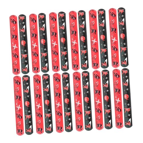 Abaodam 24 Stück Ninja Slap Armbänder für Dekorative Schnapparmbänder für Partys Spiele und Mitgebsel Robuste und Leichte Armbänder für Spaß und Freude von Abaodam