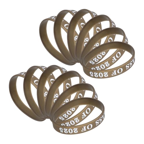 Abaodam 24 Stück Teiliges Silikon Armband Class Of Abschlussarmbänder für Schüler Verstellbare Party Armbänder als Erinnerung Langlebige Graduation Wristbands für Männer und Jugendliche von Abaodam