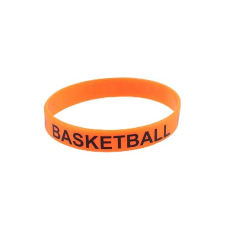 Abaodam 25 Stück Teiliges Basketball Armband aus Strapazierfähigem Silikon Einfarbige Bedruckte Wristbands mit Auffälligem Basketball motiv Unisex Einheitsgröße als Partyaccessoire und von Abaodam