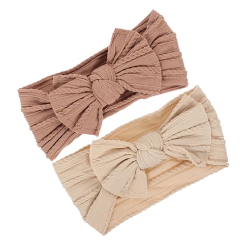 Abaodam 2St -Stirnband haarspangen hair clips babygeschenk Haarband Stirnband für Babymädchen Babybogen Babyschleifen Sanft Kopfbedeckung Zubehör Stirnband neugeboren Nylon von Abaodam