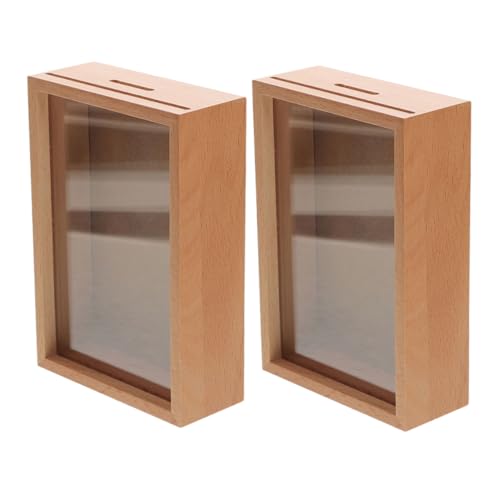 Abaodam 2pcs Adult Piggy Bank Cash Sparbox Holzgeldhalter Bilderrahmen Geldkiste Für Coffeeshop Restaurant TIPP Jar Kinder Home Office Dekorative Coin Bank Abaodam 2pcs Adult Piggy Bank Cash Sparbox Holzgeldhalter Bilderrahmen Geldkiste Für Coffeeshop Restaurant TIPP Jar Kinder Home Office Dekorative Coin Bank von Abaodam