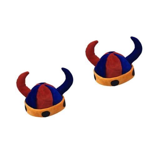 Abaodam 2stücke Kreativer Ox Horn Cosplay Hut Lustiger Performance-hut Für Partys Geburtstagsfeiern Und Festivals Blau Rot Weich Atmungsaktiv Und Dekorativ von Abaodam