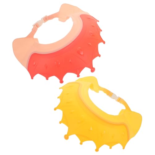 Abaodam 2stücke Duschhaube Für Junge Mädchen Aus Kunststoff Verstellbar Haarwasch-schutzkappe Zum Schutz Von Augen Und Ohren Beim Baden Und Haarewaschen Geeignet Für Kleinkinder Von von Abaodam