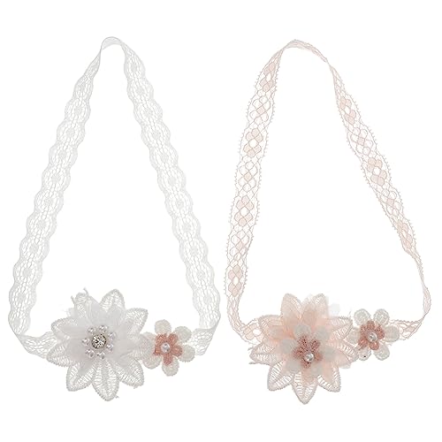 Abaodam 2stücke Mädchen Blumen Haarband Elastische Kopfbedeckung Für Neugeborene Weiche Und Bequeme Haarschmuck Für Fotoshootings Feiern Und Partys von Abaodam