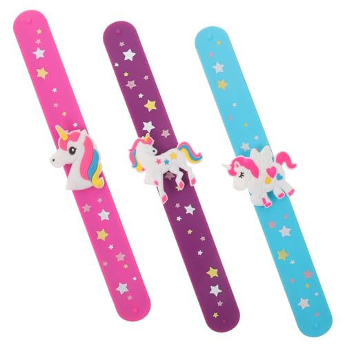 Abaodam 3 Stück Einhorn Pat Kreis Handgelenkband Das Geschenk Handkette Handgelenkbänder Dekoratives Schlagarmband Cartoon Tier Schlagbänder Schlagarmbänder Für Party Armbänder von Abaodam