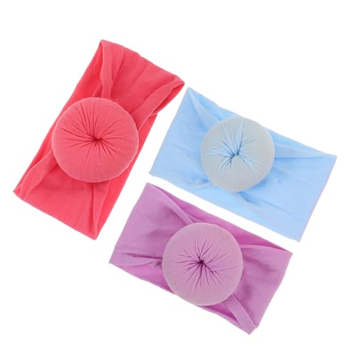 Abaodam 3stücke Stirnbänder Weiche Donut-stirnbänder Für Neugeborene Junge Mädchen Und Kleinkinder Modische Kopfbedeckungen Für Mädchen von Abaodam