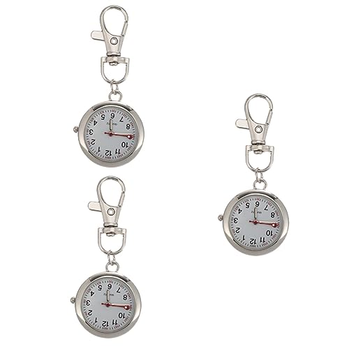 Abaodam 3 STK Uhr Geschenke Für Frauen Hängende Schwesternuhren Cartoon-taschenuhr Uhren Für Männer Die Clip-taschenuhr Pflege Spule Herren Schnallenmaterial: Edelstahl von Abaodam