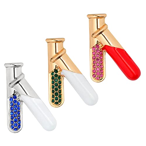Abaodam 3 Stück Reagenzglas Broschen mit Strass Besetzt Leichte Anstecknadeln Modische Kleidung Zubehör für Pullover Schal Tasche für Alltag Party und Festlichkeiten Abaodam 3 Stück Reagenzglas Broschen mit Strass Besetzt Leichte Anstecknadeln Modische Kleidung Zubehör für Pullover Schal Tasche für Alltag Party und Festlichkeiten von Abaodam