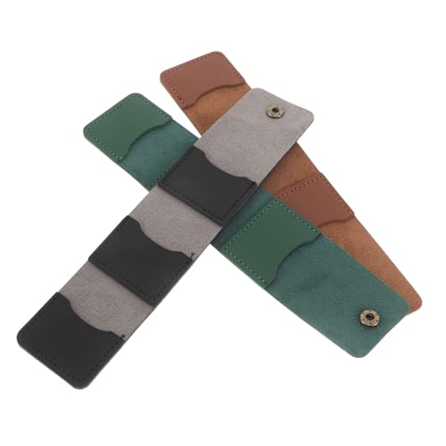 Abaodam 3 Stück Teiliges Faltbares Gitarrenplektrum-etui aus Pu-Leder mit Fächern Kompakter Tragbarer Pickhalter für Akustik Stilvoller Plectrum Organizer für Unterwegs von Abaodam