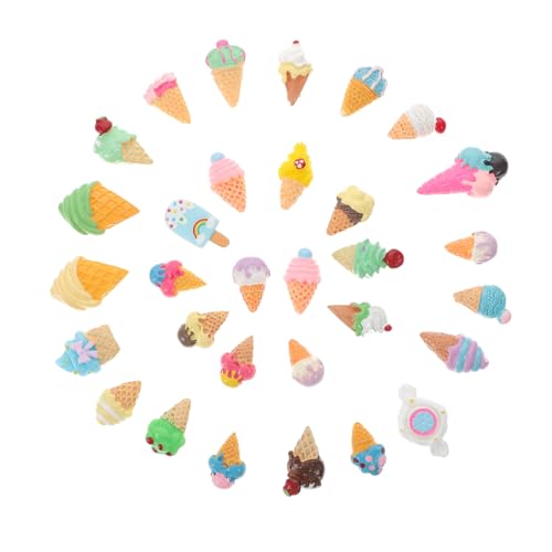 Abaodam 30 Stück Teiliges Resin Eiscreme Flatback Charms Leichte Flache Schmuckanhänger für DIY Handwerk Schmuckherstellung Scrapbooking Telefonhüllen Armbänder Haarschmuck Langlebig und Abaodam 30 Stück Teiliges Resin Eiscreme Flatback Charms Leichte Flache Schmuckanhänger für DIY Handwerk Schmuckherstellung Scrapbooking Telefonhüllen Armbänder Haarschmuck Langlebig und von Abaodam
