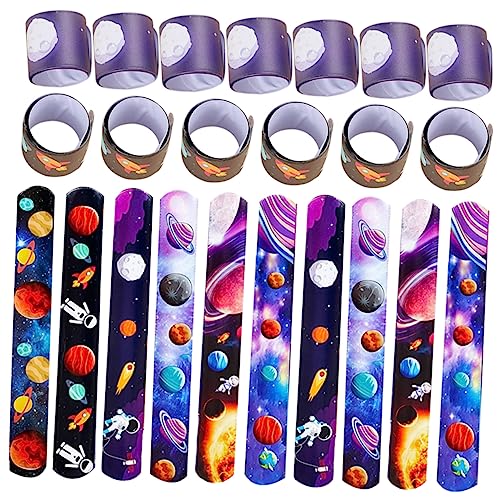 Abaodam 36 Stück Slap-Bänder für lustige Party-Armbänder mit Weltraum-Themen, leichtes Partygeschenk für Festivals, Geburtstage, zufällige Stile von Abaodam