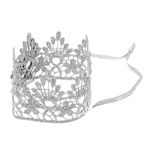 Abaodam 3St Krone Stirnband für Kinder Spitzenstirnband DIY Partyhut goldene Spitze Tiara Haargummis für Kleinkinder kleinkind stirnband Foto-Requisite einzigartig Kopfbedeckung Stoff Baby von Abaodam