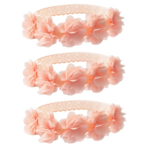 Abaodam 3St -Stirnband kinder haarschmuck stirnband kopfband Haarschmuck für Neugeborene Haarbänder Tiara -Kopfbedeckung Haarschmuck für Babys Spitze Schleife Kleine Rosa von Abaodam