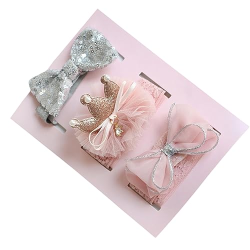Abaodam 3stücke Haarbänder Für Junge Mädchen Kopftücher Stirnbänder Mit Schleife Haarschmuck-set Aus Hochwertigen Materialien Langlebig Und Zur Babyhaut von Abaodam