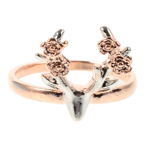 Abaodam 3st Weihnachtsschmuck Für Frauen Weihnachtsfinger Rentier-schmuckring Weihnachtsringe in Sterling Weihnachten Hirsch Fingerring Rentiergeweih Fingerring Fräulein Zweifarbig Zubehör Abaodam 3st Weihnachtsschmuck Für Frauen Weihnachtsfinger Rentier-schmuckring Weihnachtsringe in Sterling Weihnachten Hirsch Fingerring Rentiergeweih Fingerring Fräulein Zweifarbig Zubehör von Abaodam