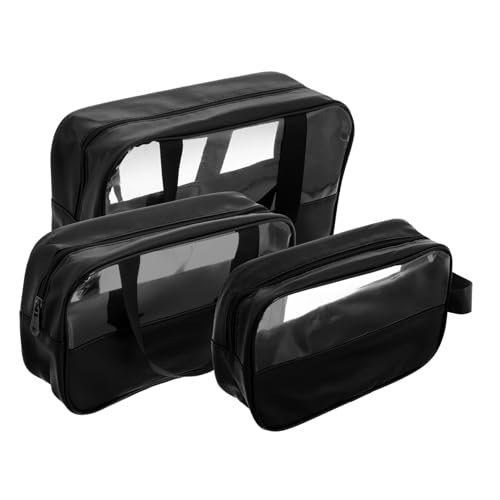 Abaodam 3stücke Teilige Reise-kulturbeutel Transparente Make-up-Tasche Mit Reißverschluss wasserdichte Kosmetik-Organizer Für Damen Durchsichtige Aufbewahrungstasche Für Reisen Und von Abaodam