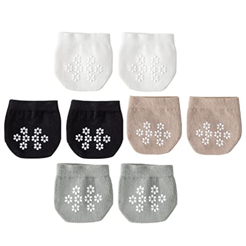 Abaodam 4 Paare Halbe Socken Toe-topper-liner Mittelfußpolster Kompakte Vorfußpolster Zehenkappe Socken Halbnahtlose Socken Baumwolle Niedrig Geschnittene Socken Fräulein Rutschfest von Abaodam