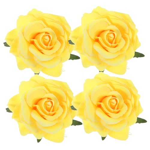 Abaodam 4 Stück Haarblumen Für Frauen Rosenstoff Aus Seide Haarklammer Blumen-haarschmuck Blumenhaarspangen Für Frauen Haarspange Brosche Simulationsnadel Fräulein Boutique von Abaodam