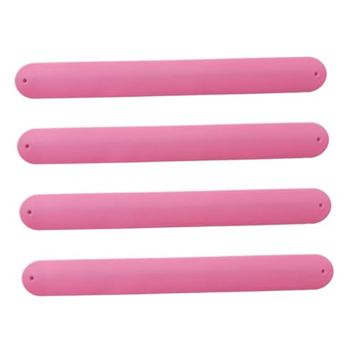 Abaodam 4 Stück Einfarbige Silikon Slap Armbänder DIY Schlagbänder für Handgelenk Party Supplies Elastisch Anpassbar Kinderfreundlich von Abaodam