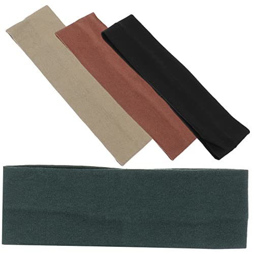 Abaodam 4 Stücke Elastische Yoga Stirnbänder für Frauen Schweißabsorbierend Dekorativ für Fitness und Sport Rutschfest Vielseitig Einsetzbar von Abaodam