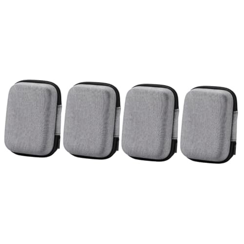 Abaodam 4 Stück Multifunktionale Aufbewahrungstasche Kabel-Organizer-Tasche Kordel Organizer Reisen USB-ladegerät Kabelloses Gitarrenkabel Tragbares Kabel Tragbares Ladegerät Grey Eva von Abaodam