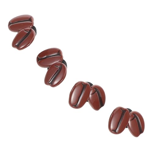 Abaodam 4 Stück Niedliche Kaffeebohnen Brosche Japanisches Design Metall Anstecknadeln für Kleidung Rucksack Hut Handtasche Vielseitiges Accessoire für Alltag und Besondere Anlässe von Abaodam