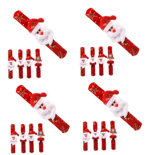 Abaodam 4 Stück Weihnachtsarmband Gefälligkeiten für Weihnachtsfeiern Elch-Armband Kinderspielzeug Geschenke für kleine Geschenke Schlagarmbänder für Kinder niedlich Knopf von Abaodam