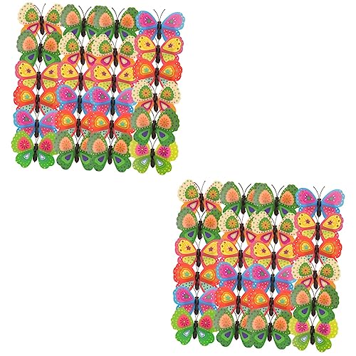 Abaodam 48 Stk Simulation Schmetterlings Clip Clips 90er Haarspangen Realistische Krokodilklemme Klaue Baby-mädchen-clips Kleinkindclips Für Mädchenhaare Karte Installiert Haarnadel 3d Pvc von Abaodam