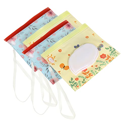 Abaodam 4stücke Wiederverwendbare Eva Feuchttuchspender Mit Fensteröffnung Praktische Reisetasche Für Feuchte Tücher Für Unterwegs Im Wickelrucksack Oder Kinderwagen von Abaodam