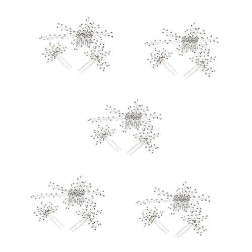 Abaodam 5 Sätze Kopfbedeckungen Für Die Braut Clip Brautjungfer Hochzeit Strasssteine von Abaodam
