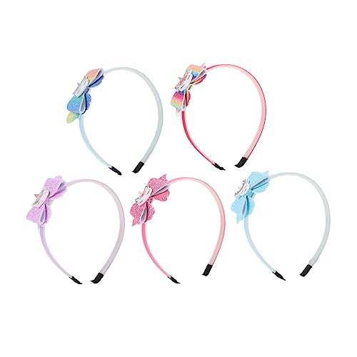 Abaodam 5 Stück Haarband Mit Schleife Spa Stirnband Zum Waschen Des Gesichts Haar Accessoires Für Kopftuch Geburtstag Einhorn Haar Requisite Stirnbänder Neon Bandana Stirnband von Abaodam