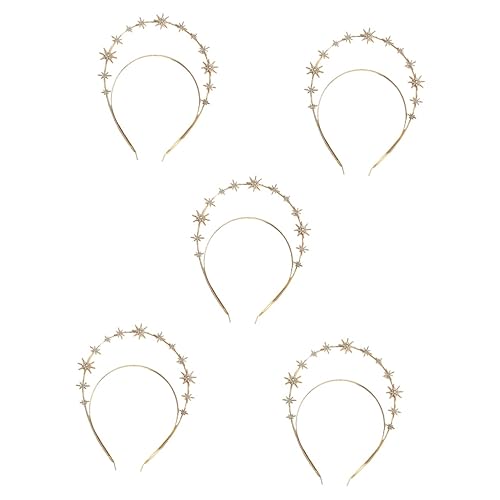 Abaodam 5St Hexagramm-Stirnband Mädchen Stirnband Kopfschmuck aus Kristall Stern Tiara Haarbänder elegantes Stirnband aus Strass Braut Kopfschmuck Kleid Krone Zubehör Dekorationen Fräulein von Abaodam