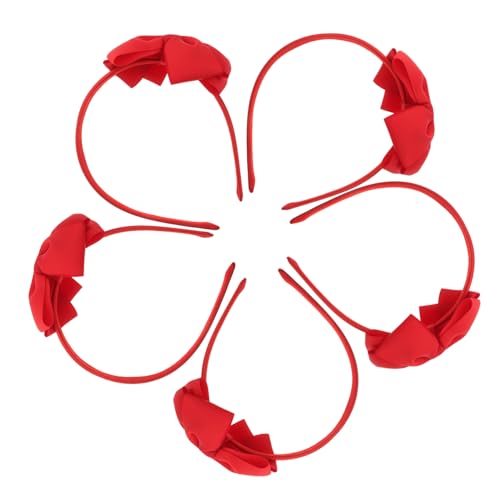 Abaodam 5 Stück Schleife Stirnband entzückender Kopfschmuck Stirnband mit Knotenschleife verknotet Party haarschmuck haar spangen deko Cosplay-Kopfschmuck Haarschmuck für rot von Abaodam