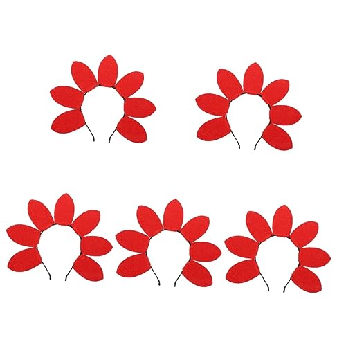 Abaodam 5st Sonnenblumen-stirnband Boho-stirnband Haarschmuck Aus Sonnenblumen Sonnenblumen-haarband Sonnenblumen Kopfschmuck Für Kinder Kopfbedeckung Schal Vlies Frau Sonnenblumenkopf von Abaodam