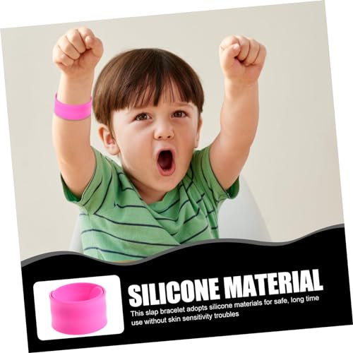 Abaodam 5 Stück Teiliges Silikon Schnapparmband für Bunte Party Snap Armbänder mit Glatter Oberfläche Leicht Robust und Hautfreundlich für Kindergeburtstag Tanzparty und Festtagsgeschenke von Abaodam