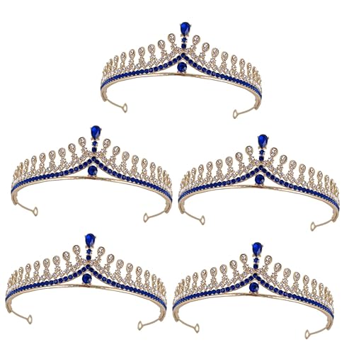 Abaodam 5St Tiara Brautkrone für die Hochzeit Kronen für Frauen Mädchen Krone Brautgeschenk Strasssteine braut kopfschmuck Strass-Krone Fee Haarschmuck Bar Mizwa Kopfbedeckung Damen Acryl von Abaodam