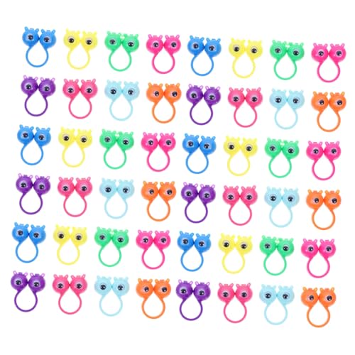 Abaodam 50stücke Wackelaugen An Ringen Augenpuppen-vergnügen Motivationshilfen Für Unterricht Partytütenfüller Für Junge Mädchen Interaktives Fingerspielzeug Neuartiges von Abaodam