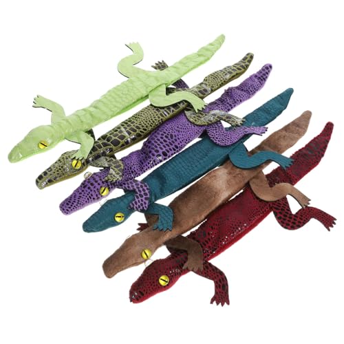 Abaodam 6 Stück Schlangen-Schlagarmbänder Reptilien-Schnapparmbänder Fuzzy-Tier-Schlangenarmband Handgelenk-Umarmung Umarmungs-Schlagarmband Gefüllte Schnappbänder Cooles Schlagarmband von Abaodam