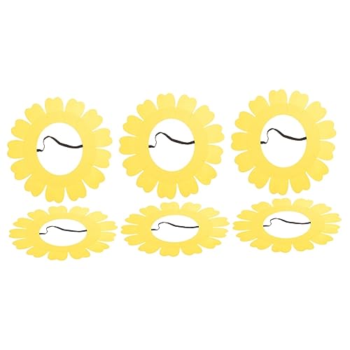 Abaodam 6 Stk Sonnenblumenkopfbedeckung Cosplay-sonnenblumen-kopfbedeckung Lustiges Sonnenblumenkostüm Sonnenblumen-haargummi Geblümter Kostümhut Baby Schmecken Gefühlt Schild Neugeboren von Abaodam