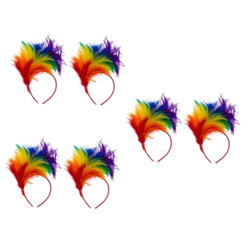 Abaodam 6 Stück Stirnband Kostüm Hüte Farbige Haargummis Haarschmuck Für Die Braut Fascinators Hut Lgbt-Kopfschmuck Gefiedertes Haarband Braut-Kopfbedeckungen Aus Metall Für von Abaodam