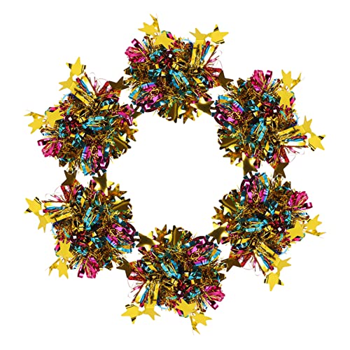 Abaodam 6 Stück Teiliges Cheerleader Pompoms aus Glitzer Wiederverwendbare Handblumen für Tanz Sportveranstaltungen und Karnevalspartys Leicht und Tragbar Leuchtenden Farben von Abaodam