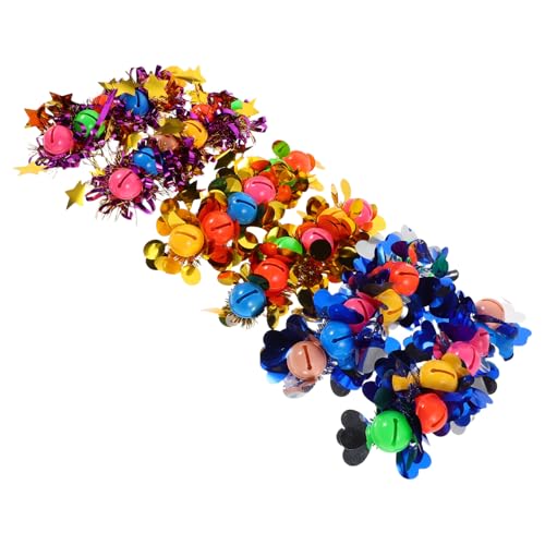 Abaodam 6 Stück Teiliges Cheerleading Handblumen Glocken Leichte Pvc-armbänder mit Funkelnden Pailletten Interaktive Tanzhandblumen für Kindergartenaufführungen Sportveranstaltungen und von Abaodam