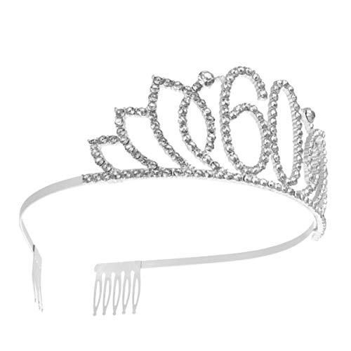 Abaodam 60. Geburtstag Prinzessin Kamm Geschenke Zum 60. Hochzeitstag Geburtstag Haarschmuck Strass-haarschmuck Kindergeburtstagsmütze 60 Strass Alles Zum Geburtstag Diamant Fräulein von Abaodam