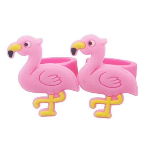 Abaodam 6St Silikonringe Kinder Schmuck Ringe Flamingo-Kinderring Finger Silikon Mädchen Europäisch und amerikanisch kleines Geschenk von Abaodam