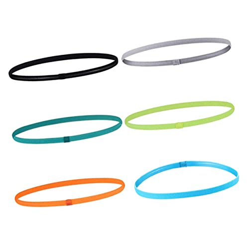 Abaodam 6Stücke Sport Stirnbänder für Frauen Elastische und Rutschfeste Fitness Stirnbänder für Yoga und Workout Atmungsaktivem Material von Abaodam